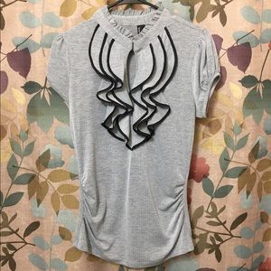 Black and white blouse